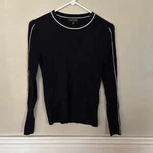 Banana Republic Black Sweater with White Trim